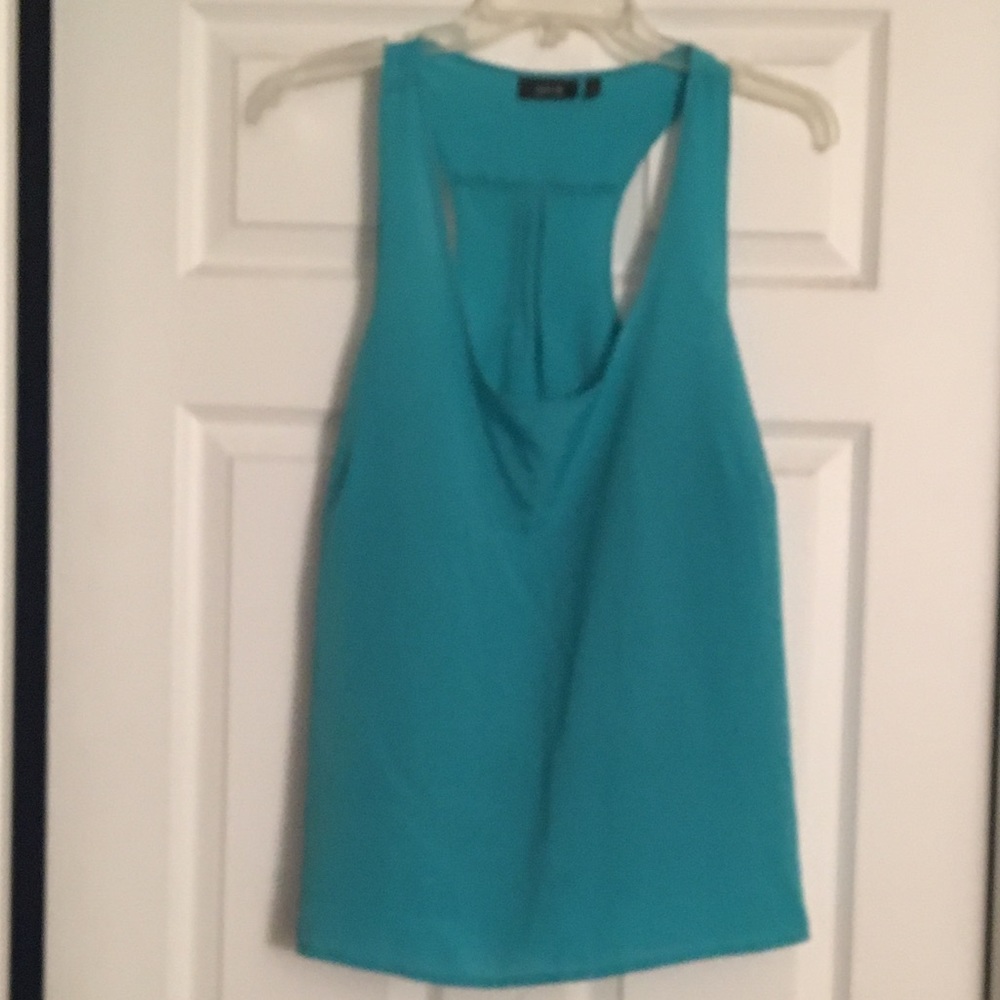 Silky teal tank top